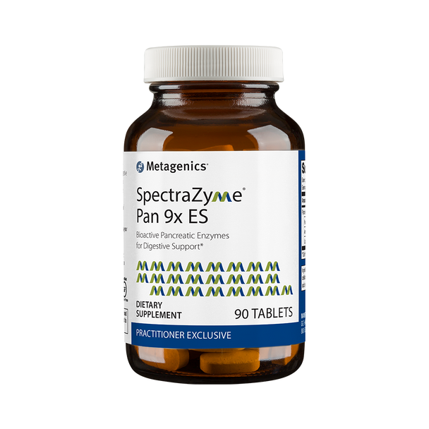 SpectraZyme Pancreatic Enzymes Extra Strength (formerly named SpectraZyme Pan 9x ES) By Metagenics 90 Tablets