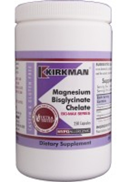 Magnesium Bisglycinate Chelate by Kirkman Labs -250 capsules