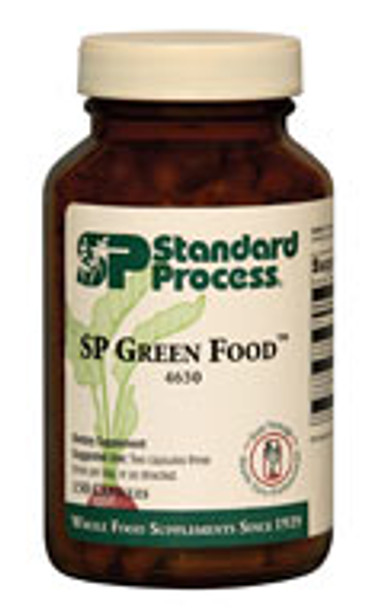 SP Green Food provides a simple way to supplement the diet.
Promotes healthy liver function
Provides antioxidant activity
Supports overall cellular health
Supports cholesterol metabolism, to help maintain cholesterol levels already within a normal range
Supports the body's normal toxin-elimination function
Can be used as nutritional support in the Standard Process Purification Program*
Synergistic Product Support

Catalyn
Tuna Omega-3 Oil
Calamari Omega-3 Liquid
Cellular Vitality
Trace Minerals-B12
OPC Synergy
