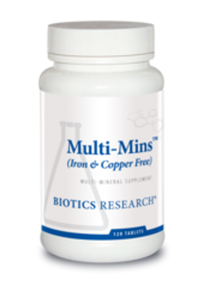 Multi-Mins (Iron & Copper Free) by Biotics Research Corporation 120 Tablets