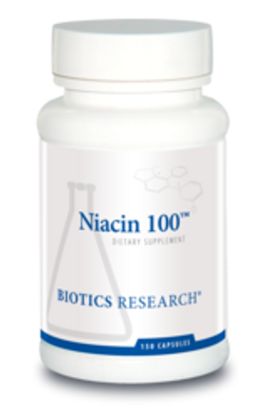 Niacin 100 by Biotics Research Corporation 150 Capsules