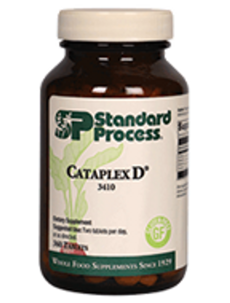 Cataplex D by Standard Process 360 Tablets

Cataplex® D supports bone health, mineral absorption, the immune system, and cellular processes.*

Encourages healthy calcium absorption from the intestinal tract into the blood
Supports healthy immune system response function
Supports and maintains healthy bone density
Provides vitamin D, which is needed by almost every cell in the body for development and transcription*