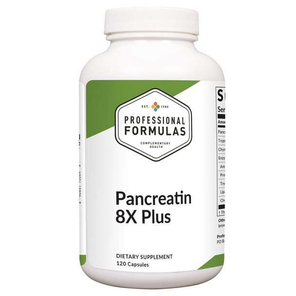 Pancreatin 8X Plus by Professional Complimentary Health Formulas ( PCHF ) 120 capsules