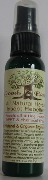 All Natural Herbal Insect Repellent  by Goods From The Earth 2oz