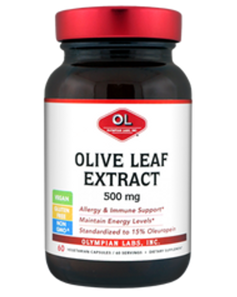 Olive Leaf Extract 500 mg by Olympian Labs 60 capsules (Best By Date: December 2019)