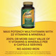 Alive!® Max6 Potency Adult Complete Multivitamin-No Added Iron - 90 capsules By Nature's Way