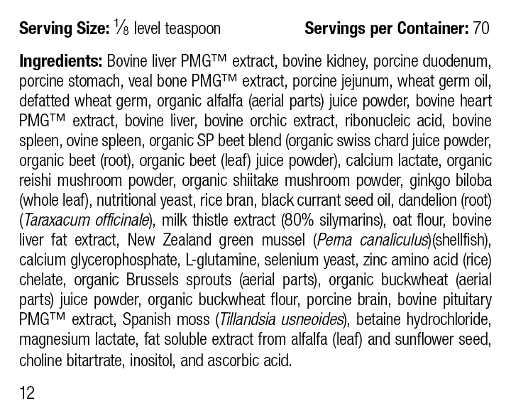 Canine Hepatic Support by Standard Process 30 g (1.1 oz) powder