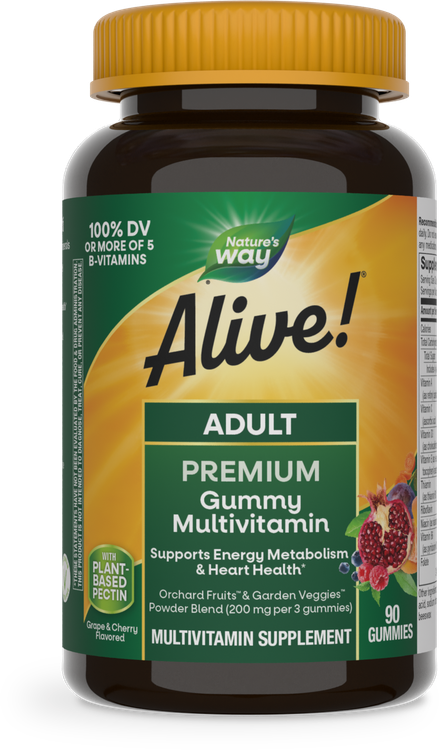 Alive!® Adult Premium Gummy Multivitamin - 90 gummies / Cherry & Grape