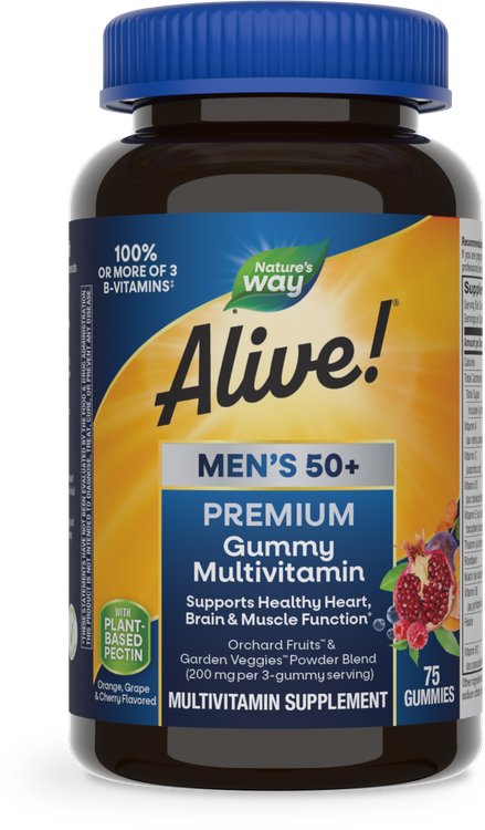 Alive!® Premium Men’s 50+ Gummy Multivitamin - 75 gummies / Orange ...