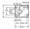 CCL 15481A-RS KA2 US4 brass enclosure lock line drawing image with dimensions