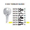 Compx National D8793Key Blank - Line/Profile Diagram