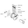 Corbin Russwin Mortise Cylinder Parts Breakdown Image showing cam