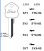 Ilco SY6 Profile Group Line Drawing Profiles