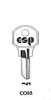 ESP CO68 Key Blank Line Drawing Profile Image