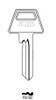 JMA RU-9D Key Blank for Ruko/ASSA line drawing profile Image
