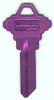 JMA SLG-3AL.LI Lilac Aluminum Key blank for standard 5-pin SC1 locks.