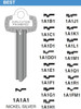 Ilco 1A1R1 Key Blank Line Drawing Group Profiles