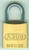 Abus 65/20 KD Small Brass Body Padlock, Keyed Different