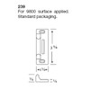 Cal-Royal 9800EO36 32D strike plate measurement