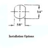 LSDA UTCL58 tubular key cam lock mounting hole dimensions