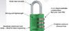 Abus 145/30 Red Combination Padlock