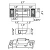 Cal-Royal 7700EO Strike Plate Dimensions