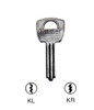 Master Lock Warded key blank and profile images showing left and right profiles
