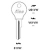 Ilco 61VW key blank line drawing profile Image Ilco 61VW key blank line drawing profile Image