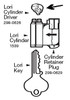 Master Lock 0298-0626 Adapter line drawing showing lock diagram