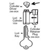 Master Lock 0298-0626 Adapter line drawing showing lock diagram