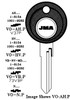 JMA VO-N.P Key Blank Line Drawing Profile Image