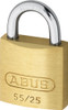 Abus 55/25 KD Brass Body Padlock, Keyed Different