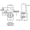 Compx National C1974 T-Bolt Desk Lock measurements