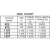 ESP Cam lock size specification chart