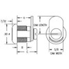 ESP Cam Lock Side View Dimensions