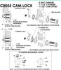 Compx National C8055-KD-3 Cam Lock, 1-7/16 Keyed Different Brass Finish