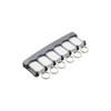 Lucky Line 60562 Key Tag Rack, Grey W/6 Clear Tags