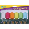Key Tag Rack, White W/6 Asst Color Tags