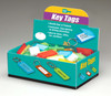 Lucky Line 60500 Assorted Color Key Tag with Split Ring, 100/box