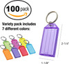 Lucky Line 60500 Assorted Color Key Tag with Split Ring, 100/box