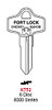 Compx Fort K752 Key Blank Line Drawing