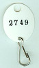 Lund 504-C White Oval Numbered Tag with Clip Lund 504-C White Oval Numbered Tag with Clip