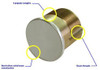 GMS M100D Dummy Mortise Cylinder,  1" Satin Chrome/26D