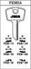 JMA FEM-2I Key Blank Line Drawing Profile Group Image