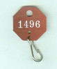 Lund 507 Key Tags, Octagonal Red Fibre Numbered