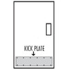 Kick plate, 8x34 BT Brass Tone