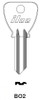 Ilco BO2 Key blank, Replacement for some older Maserati