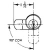 Compx National C8713 Mailbox Lock Line Drawing cam rotation image