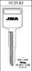 JMA SUZU-12D Key Blank Line Drawing Profile Image