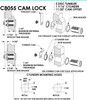 Compx National C8055-KDMK-14A Cam Lock, 1-7/16 Keyed Different/Master Keyed Nickel Finish